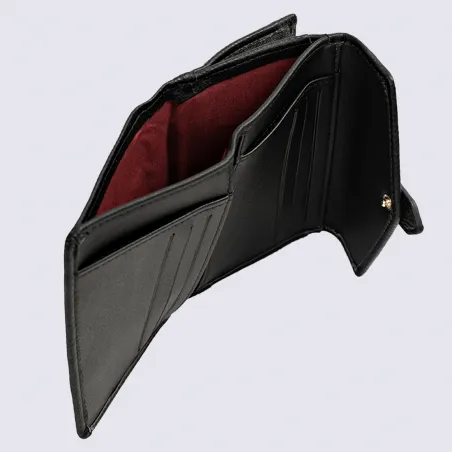 Portefeuille Hexagona, portefeuille femme noir| Igert Chaussure&Maroquinerie